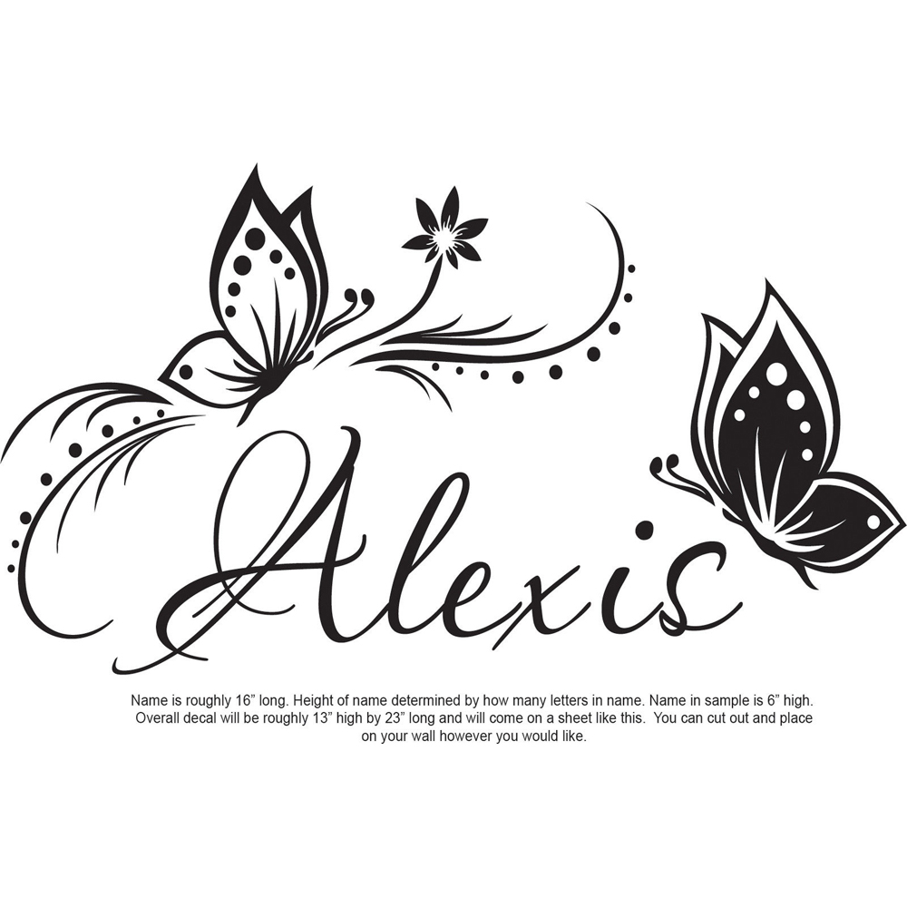 Personalized Name & Butterflie - Baby Girl Nursery Quotes recension och pris