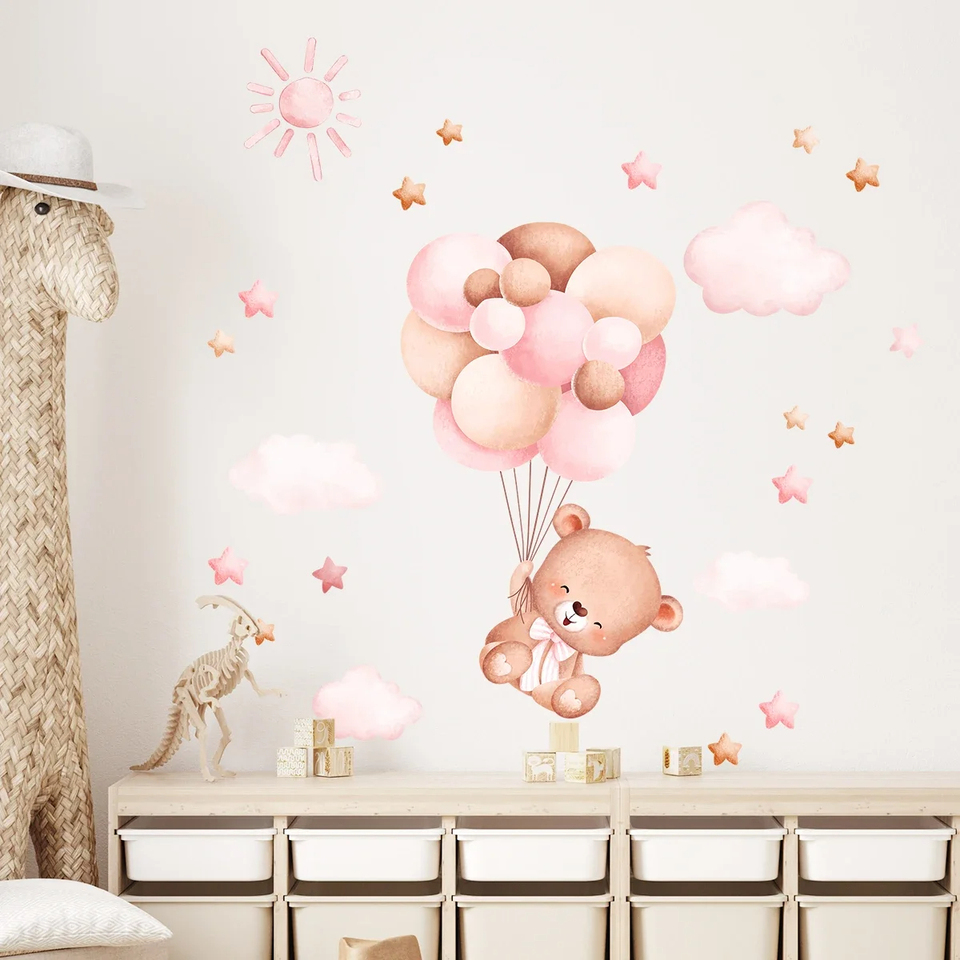 Watercolor Cartoon Balloon Bea - Baby Girl Nursery Quotes recension och pris