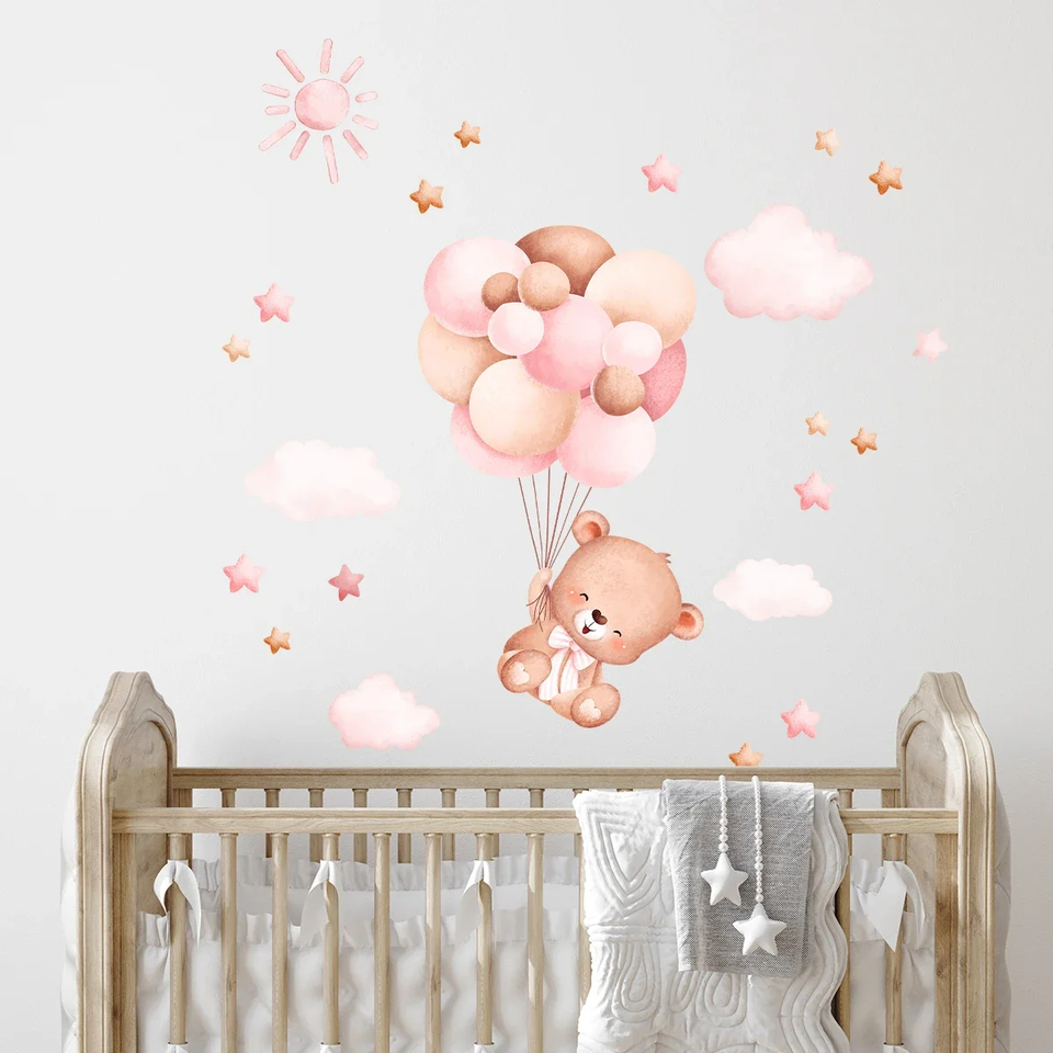 Watercolor Cartoon Balloon Bea - Baby Girl Nursery Quotes recension och pris
